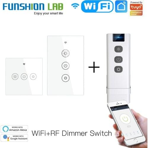 New WiFi RF Smart Light Dimmer Switch 2/3Way Muilti-Control Smart Life/Tuya APP Control Works with Alexa Google Voice Assistants
