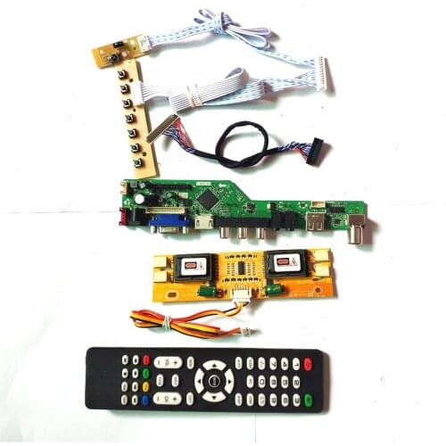 For M220EW01 V4 V5 T.V53 controller board LCD VGA HDMI-Compatible AV USB RF Remote+Inverter+keyboard 4CCFL 30Pin LVDS