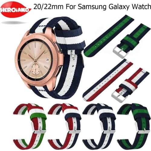 22mm 20mm Nylon Loop Band For Samsung Galaxy Watch 46mm 42mm Strap For Samsung Gear S3 Classic Frontier Gear S2 Huami Amazfit