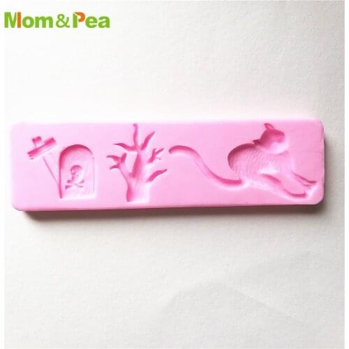 XK1060 Cat & Tombstone Shaped Silicone Mold Gum Paste Chocolate Ornamental Fondant Mould Cake Decoration Tools