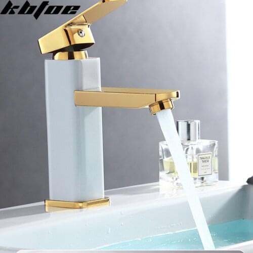 Black gold washbasin single hole faucet bathroom hot and cold mixing valve washbasin basin household faucet