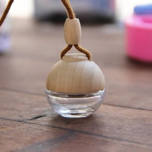 8ml Clear Ball Shape Glass Emty Car Hanging Perfume Bottle 10PCS/Lot