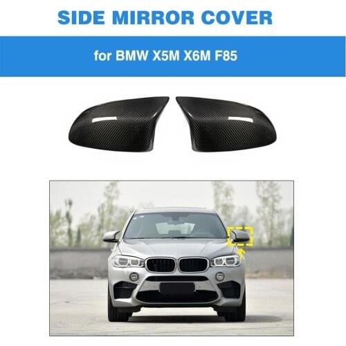Dry Carbon Rearview Mirror Covers Caps for BMW F85 X5M F86 X6M 2014 - 2018 Car Side Mirror Covers Caps Sticker Add On