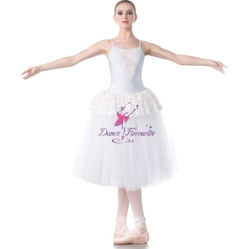 Dance Favourite 18003 New Long Pre-professional Ballet Tutu New Ballerina White Bodicec Ballet Tutu Ballerina dance Costume