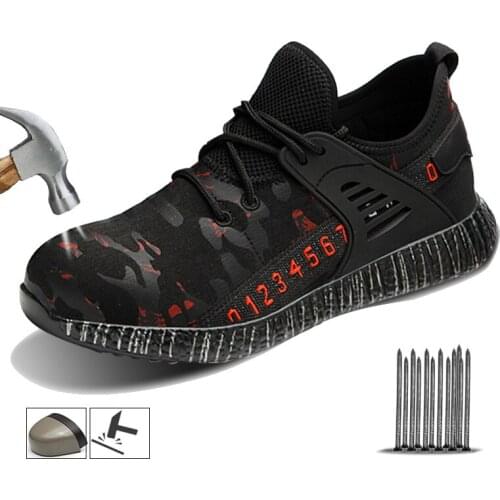 Work Safety Boot Men Anti-smashing Work Shoes Anti-static Work Boots Men Indestructible Work Sneakers Steel Toe Shoes