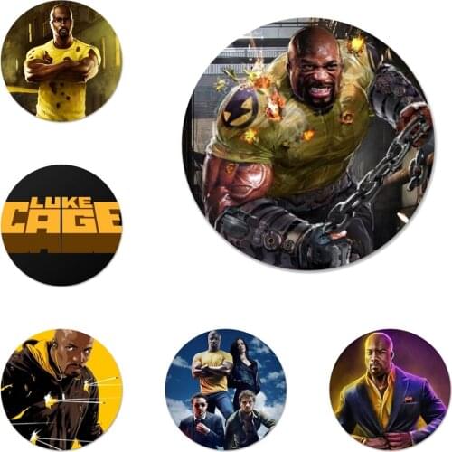 58mm Luke cage Icons Pins Badge Decoration Brooches Metal Badges For Clothes Backpack Decoration