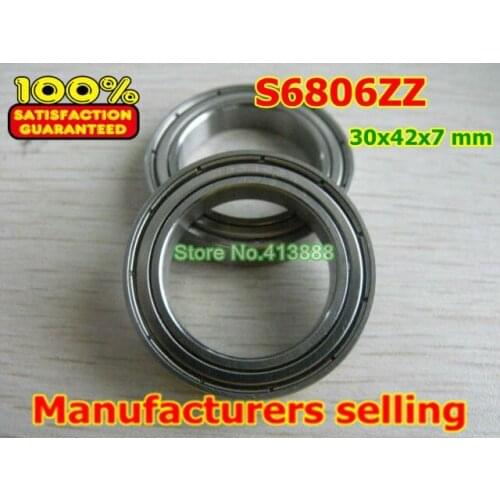 1pcs) SUS440C environmental corrosion resistant stainless steel deep groove ball bearings S6806ZZ 30*42*7 mm