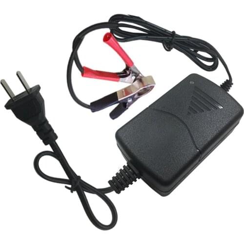 12V 1A Universal Portable Car Truck Motorcycle Alligators Clip Battery Charger