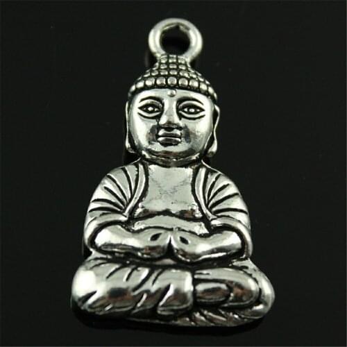 2pcs 3 Colors Charms Jewelry Findings DIY Accessories Buddha Pendant Antique Gold Antique Antique Bronze Plated 39x23mm