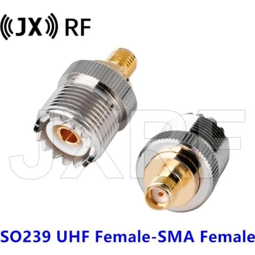 2PCS SO239 UHF Female To SMA Female RF Coaxial Connector Adapter SMA to UHF SO239
