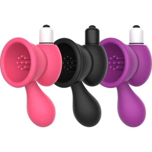 Nipple vibrator breast massager vacuum strong suction pump + vibrating nipple stimulation rotor SM play torture unisex 2 pieces