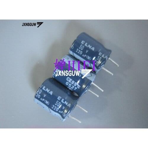 20PCS ELNA RE3 50V220UF 10X12.5MM Dark audio Aluminum electrolytic capacitors 220uF/50V 85 degrees 220UF 50V