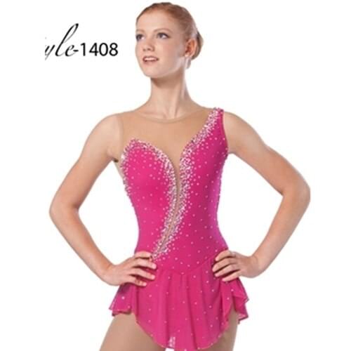 2016 Competition Figure Ice Skating Dresses For Women With Spandex Beautiful New Brand Figure Skating Competition Dress DR2568