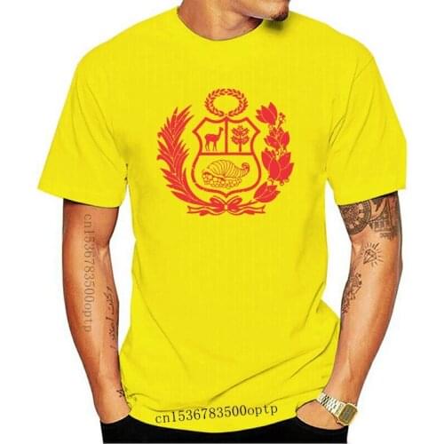 2019 Fashion Men T Shirt Peru T Shirt Escudo Peruvian Coat Of Arms Men Women Kids