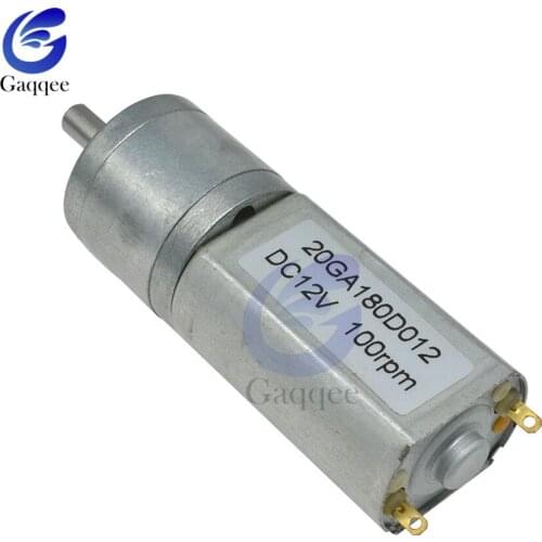 20GA180 DC 12V 100 RPM Micro Speed Gear Motor Reduction Gear Motors With Metal Gearbox Wheel Diy For Smart Car / Toys RC Robot
