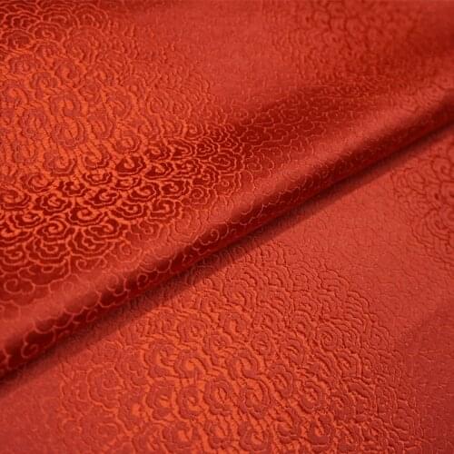 75cmx 100cm Metallic Jacquard Brocade Fabric,orange wind pattern 3D jacquard yarn dyed fabric for Womens Coat Dress Skirt