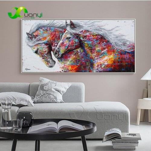 Abstract Horses Canvas Painting Modern Wall Pictures For Living Room Cuadros Decoration Poster And Prints Home Art Unframed