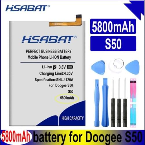 HSABAT S50 5800mAh Battery for Doogee S50 Replacement Accessory Accumulators Batteries