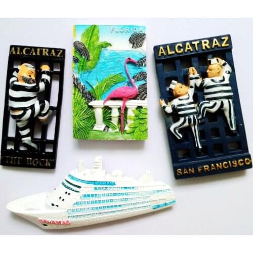 Alcatraz Island California San Jailbreak Prisoner 3D Fridge Magnet Tourism Souvenirs Refrigerator Magnetic Stickers