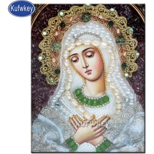 Almazayka diamond embroidery Madonna diamond picture diamond painting Religious icon cross stitch home decorative mosaic art