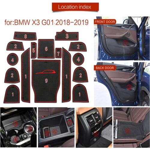 For BMW X3 G01 2018-2021 Car Mats Rubber Mat Door Groove Mat Interior Accessories Automobiles Parts t mall decor solaris