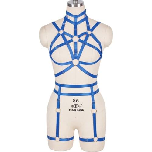 Bondage Full Body Harness Fashion Goth Clothes Women Punk Adjust Suspender Belt Exotic Costumes Sexy Lingerie Set Accessories