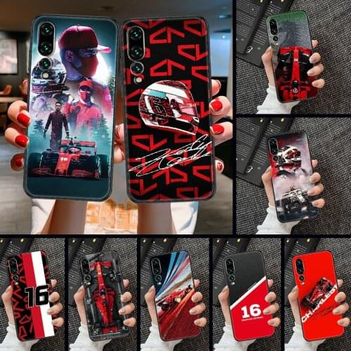 CHarles leclerc F1 16 Phone case For Huawei P Mate P10 P20 P30 P40 10 20 Smart Z Pro Lite 2019 black trend coque pretty Etui