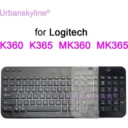 Keyboard Cover for Logitech K360 K365 MK360 MK365 for Logi Wireless Protective Protector Skin Clear Silicone TPU Case Funda