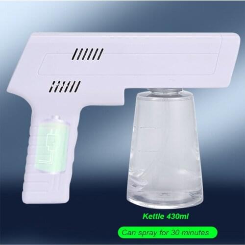Home Accessories Blue Light Disinfectant Sprayer USB Wireless Nano Steam Spray Gun 470ml Atomizer Sterilizing Fogger Household