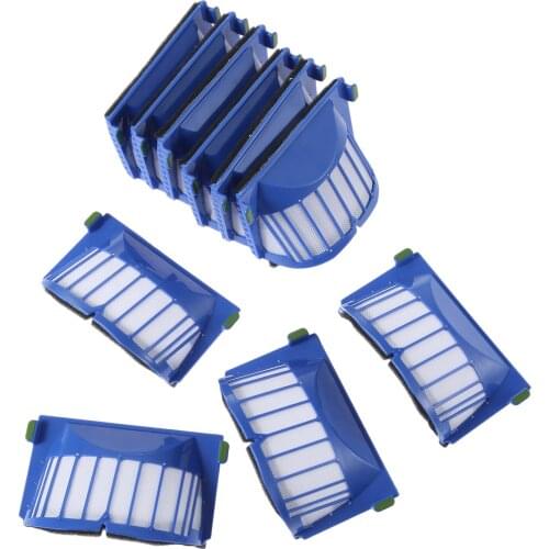 10pcs Hepa Filters Plastic Net Fits for Roomba 500 & 600 Series Vacuum Cleaning Robots with Aerovac Bins 115*85mm/4.53"*3.35"