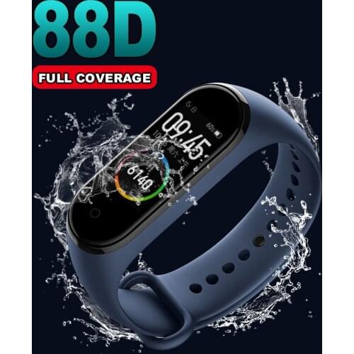 5Pcs/lot 88D Full Screen Protector Hydrogel Film For Xiaomi Mi Band 4 HD Real Soft Protective Film On The Xiomi Mi Band 4 Band4