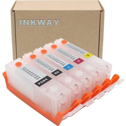 INK WAY 2 sets PGI-570 CLI-571 refillable ink cartridge with chip for PIXMA MG5750/MG5751/MG5752/MG6850/MG6851/MG6852/MG6853
