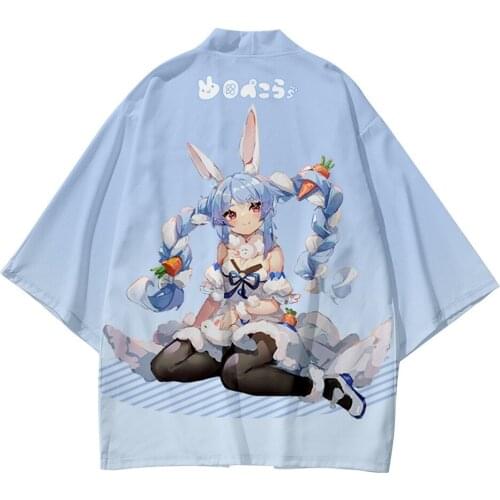 Women/Men Summer Casual Cool Streetwear hololive Tonya Pekra Kimetsu no Yaiba 3D Printing Japa Anime Kimono Haori Yukata Cosplay