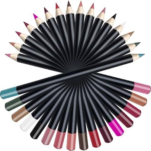 NEW 21 Colors 3 in 1 Matte Lip liner Eye-liner Eyebrow-liner High Pigmented Lasting Waterproof Lip Pencil Makeup Custom Lable