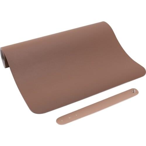 Mouse Pad, Ultra-Thin Waterproof Leather Double-Sided Keyboard Pad, Suitable For Work/Entertainment/Learning-Khaki