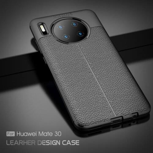 For Huawei Mate 30 Pro Case Leather Skin Soft Silicone TPU Cover For Huawei Mate 30Pro Mate30 Pro 5G Phone Back Coque Cover Case