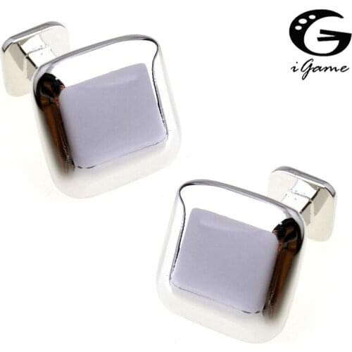 IGame Brass Cuff Links Blank Square Design Quality Copper Material Free Shipping