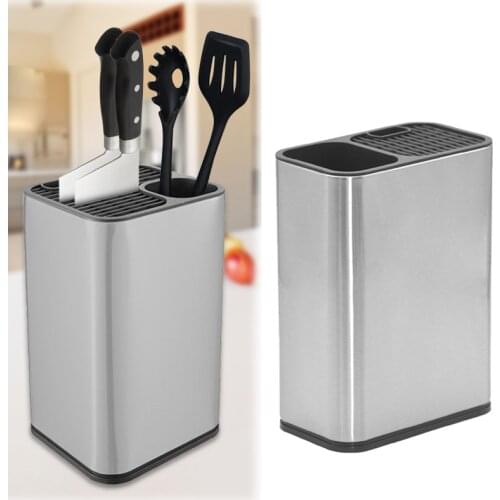 Multifunction Stainless Steel Knife Holder Kitchen Stand Holder Tableware Storage Durable Shelf High End Kitchen Tools