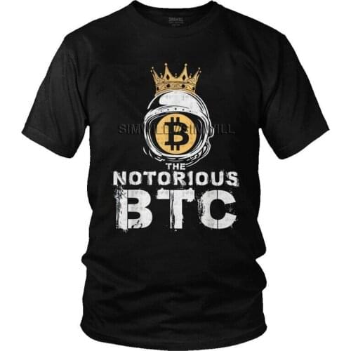 Bitcoin Notorious BTC Tshirts Men Stylish Tee Tops Cotton T Shirt Short Sleeve Cryptocurrency Crypto Currency T-shirts Clothing