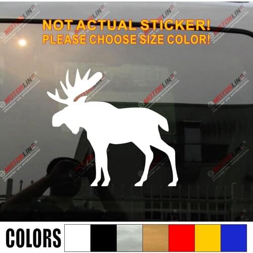 Alaska Moose Decal Sticker Car Vinyl pick size color die cut no background