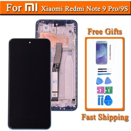 6.67" Original Screen For Xiaomi Redmi Note 9 Pro Display Touch Digitizer Screen For Redmi Note 9S LCD Replacement Assembly
