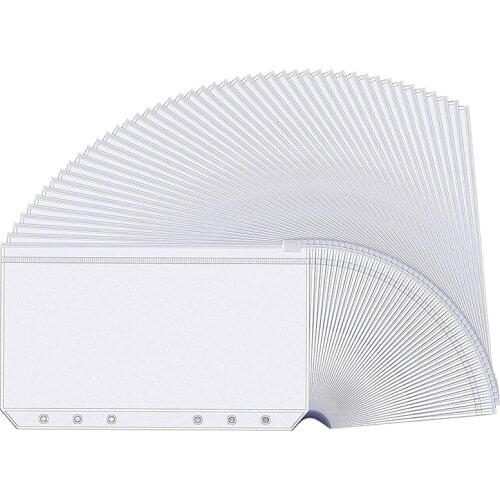 48 Pieces Binder Pockets 6 Holes Zipper Binder Pouch Folders Clear Waterproof PVC Loose Leaf Bags