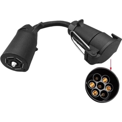 13 To 7 Pin Trailer Connector 12V Towbar Towing Plug Adapter Durable Waterproof RV Plugs Socket Adapter Protects Accessories