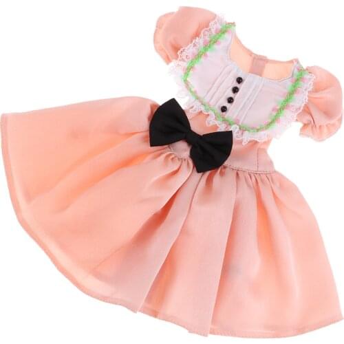 Lovely Princess Fairy Dress Suit School Uniform Party Dress Pink for 1/4 BJD SD Doll Accs