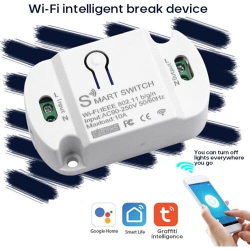 10A Tuya WiFi Smart Switch Wireless Remote Switch Module Timer Voice Control Work With Amazon Alexa Google Home Smart Home