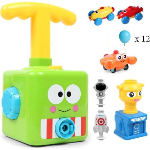 Rocket Balloon Launch Tower Toy Educational Puzzle Fun Inertia Aerodynamic Balloon Car Science Experiment Childrens Toy Gift