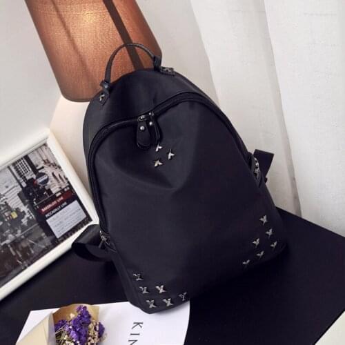 Backpack ladies Oxford backpack womens bag travel casual mini rivet travel bag portable shoulder bag