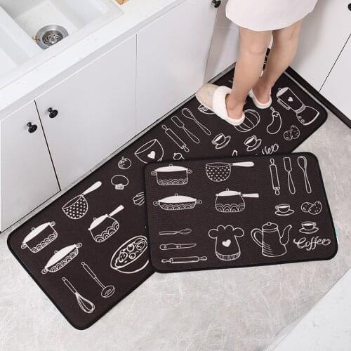 Modern Kitchen Rug Long Kitchen Mat Home Entrance Doormat Tapete Bath Carpet Floor Mat Absorbent Bedroom Living Room Floor Mats
