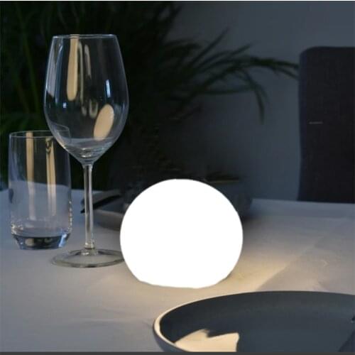 LED Color-Changing Ball Table Lamp Remote Control Charging Outdoor Decorative Linght Restaurant Bar Atmosphere Party Night Light