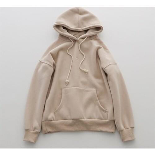 Hoodie Women 2021 Casual Hoodie Sweatshirt Winter Long Sleeve Hooded Sweatshirt Solid Loose Streetwear Female Pullover Student